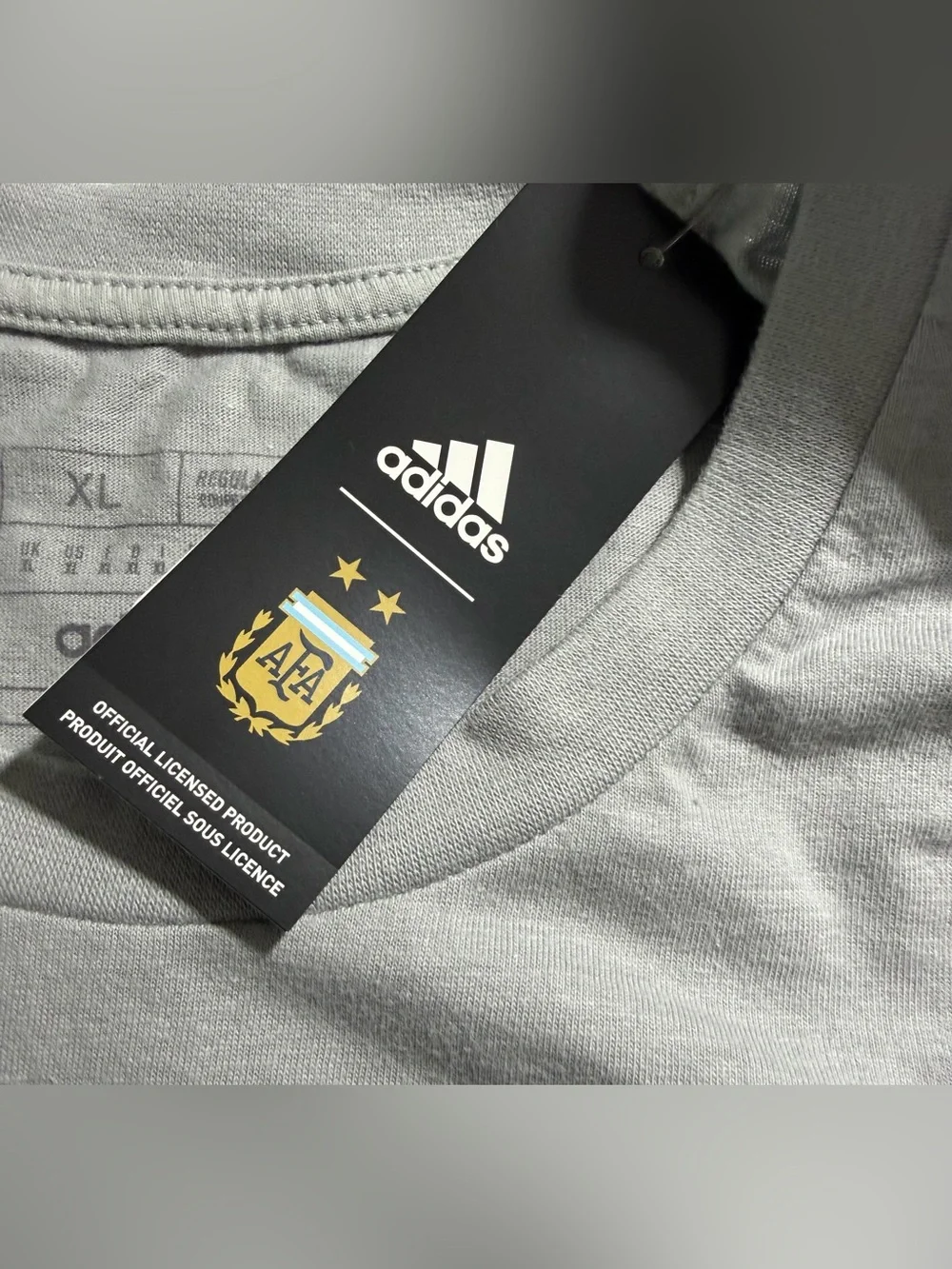 Adidas Argentina AFA Soccer T Shirt Men’s XL Gray Official Licensed NWT
